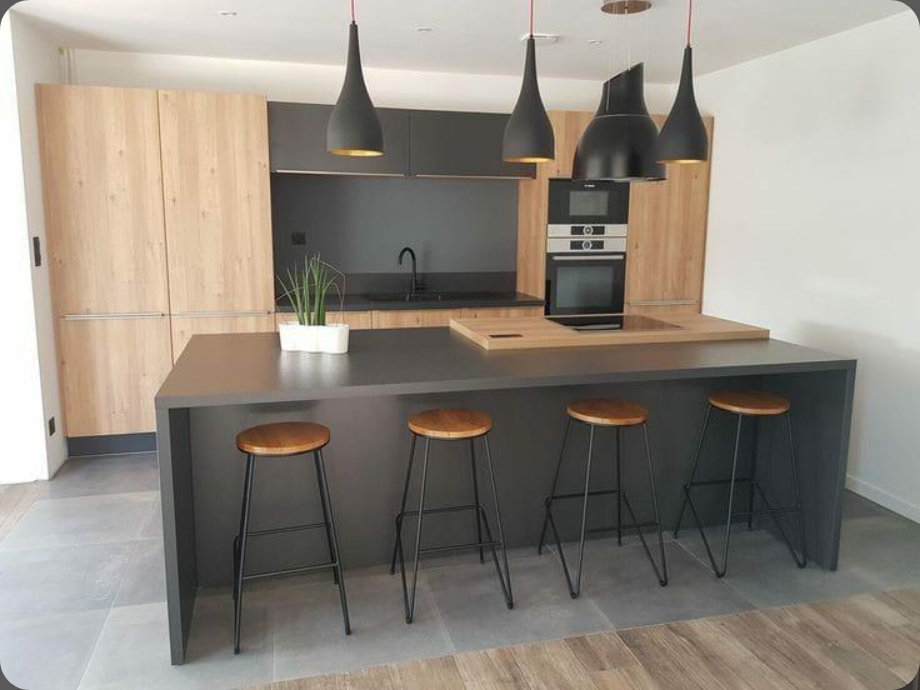 Cuisine avec îlot central design